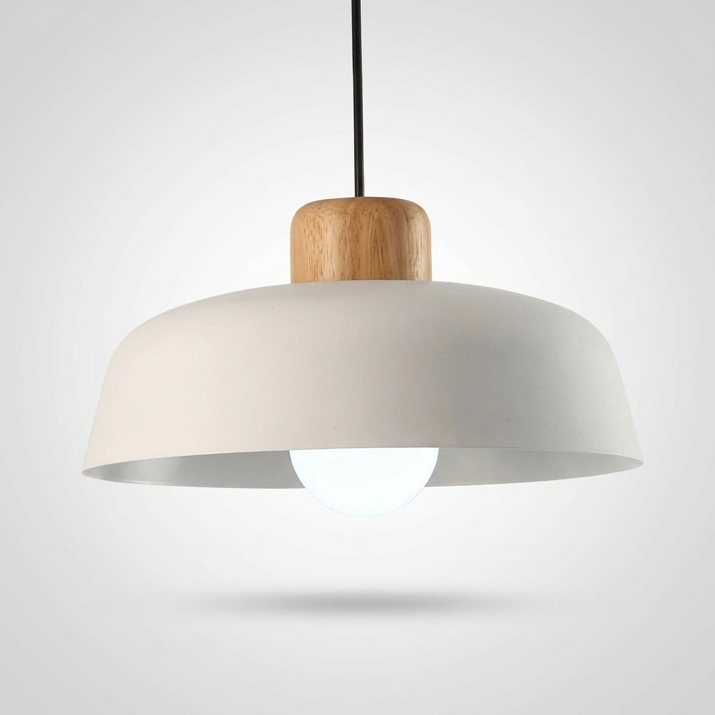 Suspension Dôme en Bois et Métal Design Nordique