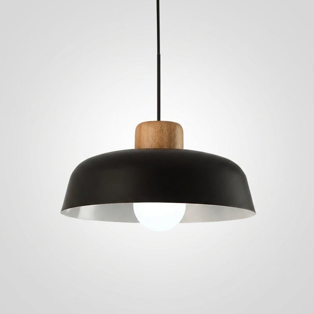 Suspension Dôme en Bois et Métal Design Nordique