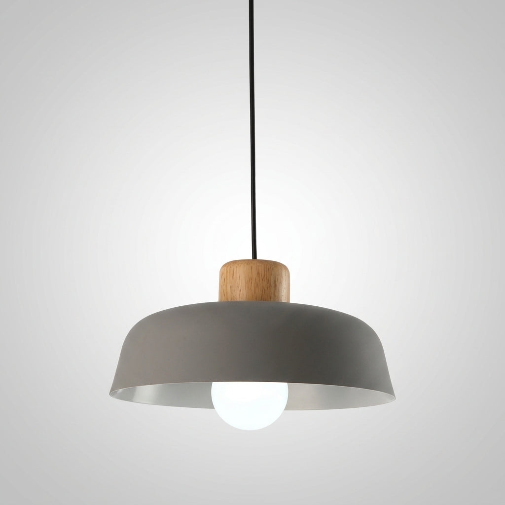 Suspension Dôme en Bois et Métal Design Nordique