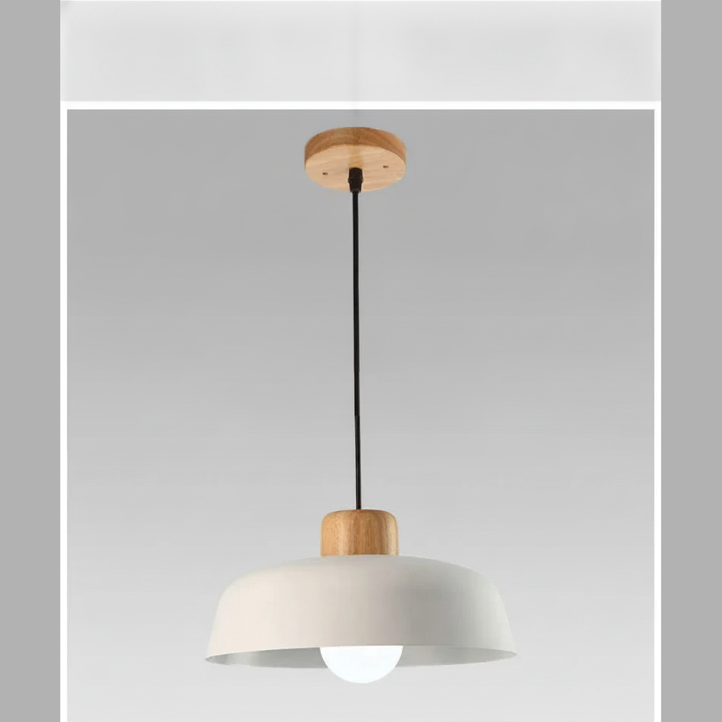 Suspension Dôme en Bois et Métal Design Nordique