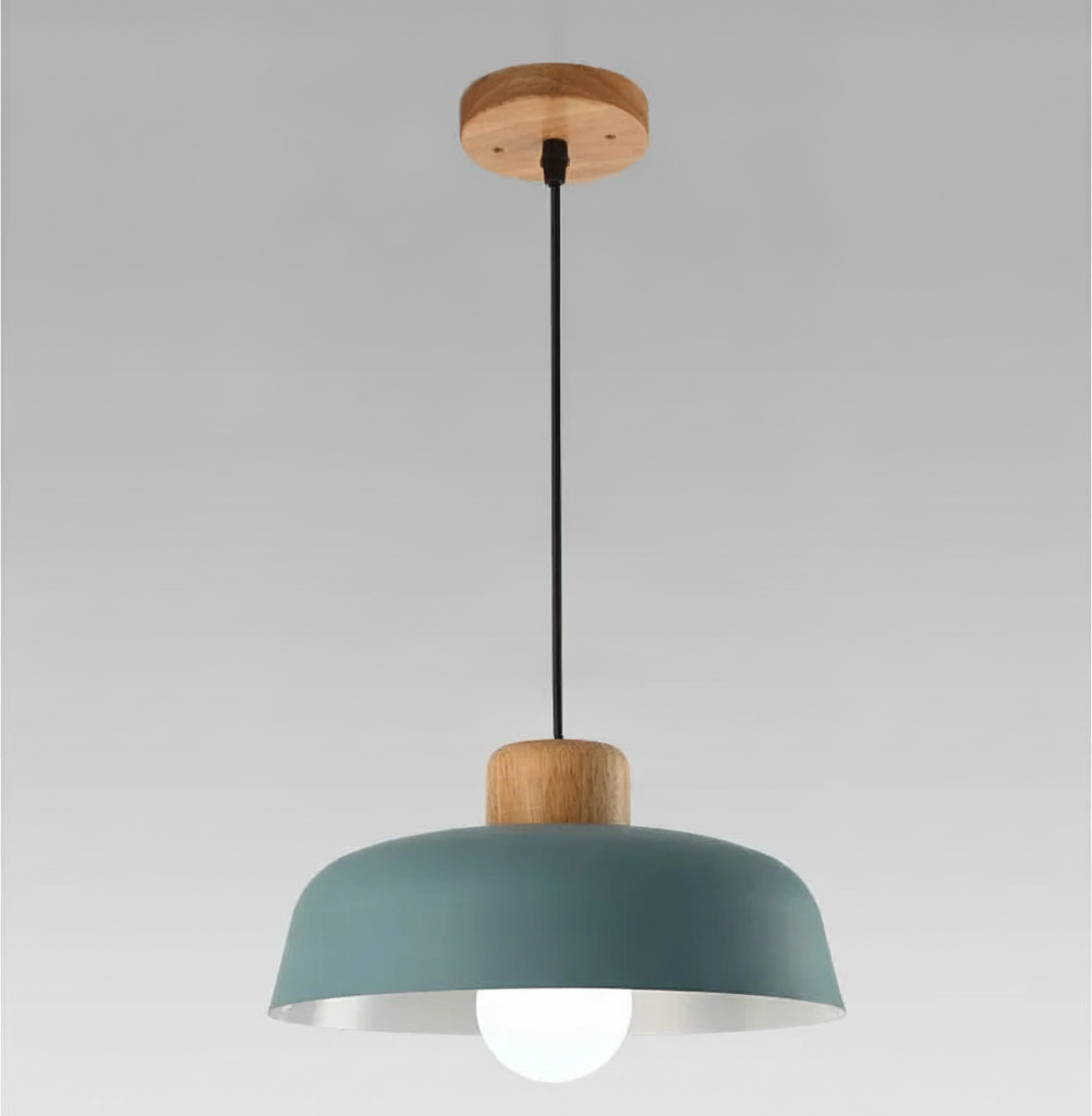 Suspension Dôme en Bois et Métal Design Nordique