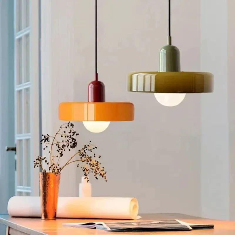 Suspension Dôme en Verre Design Rétro