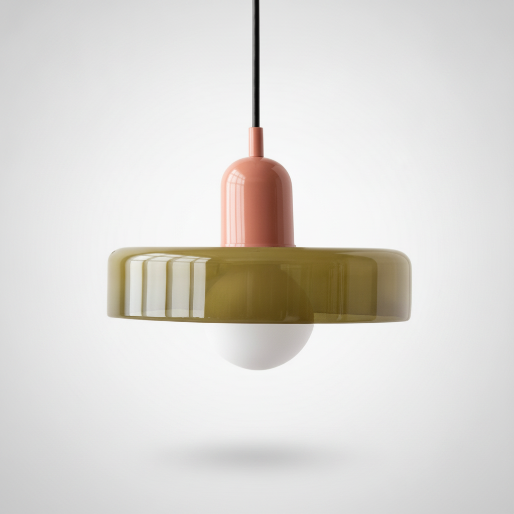 Suspension Dôme en Verre Design Rétro