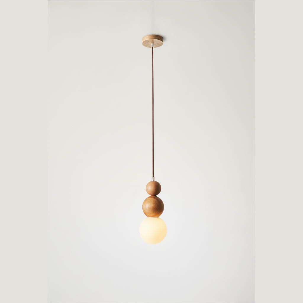 Suspension en Bois et Verre Design Japonais