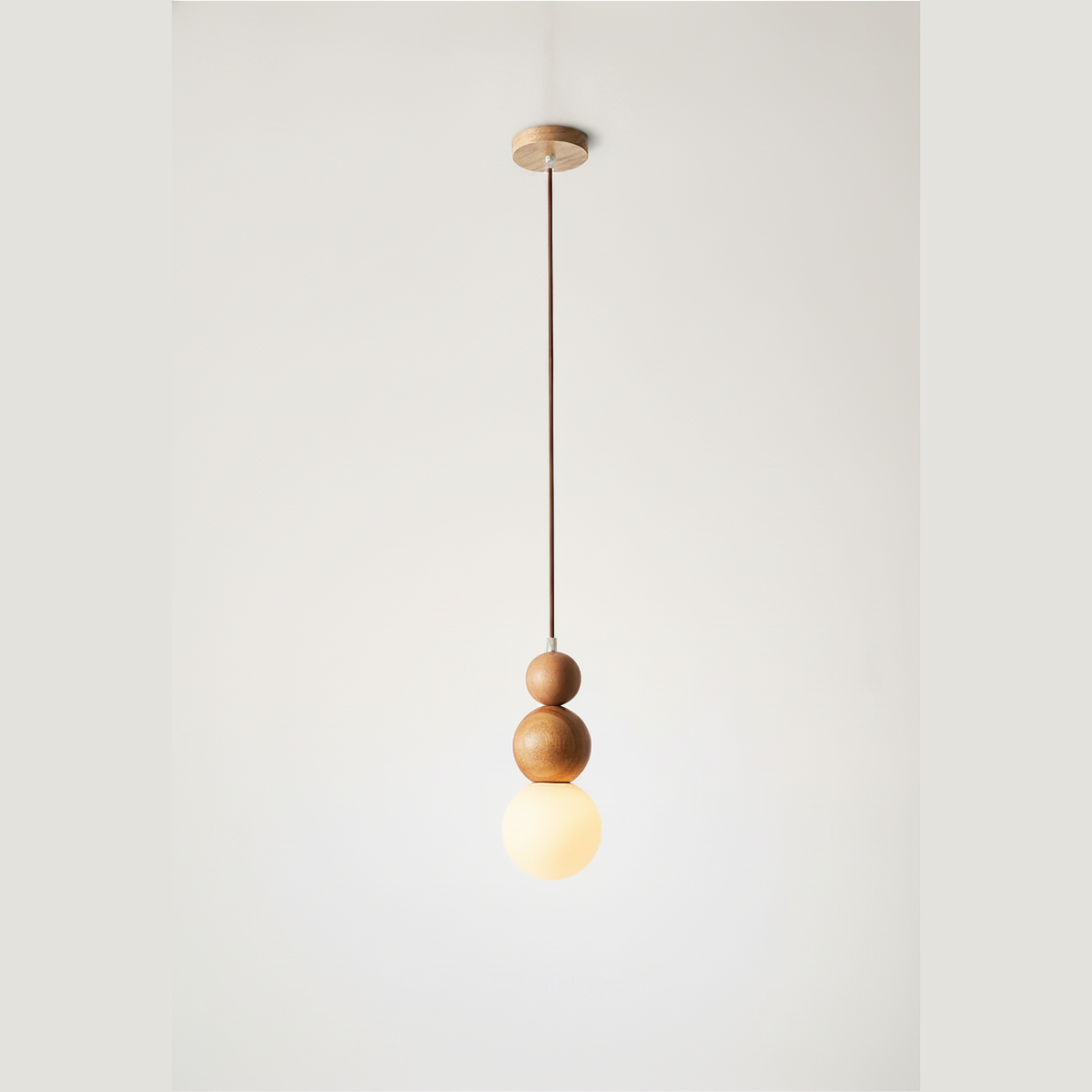 Suspension en Bois et Verre Design Japonais
