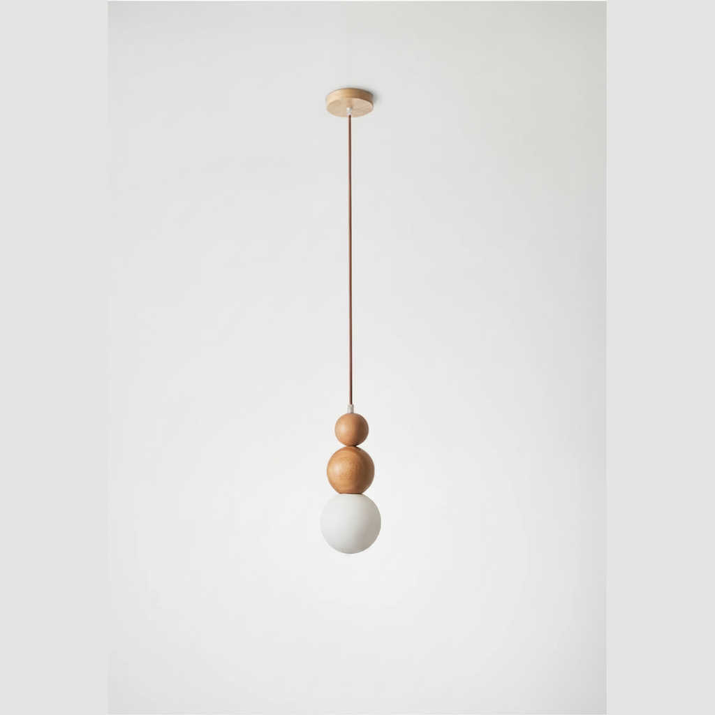 Suspension en Bois et Verre Design Japonais