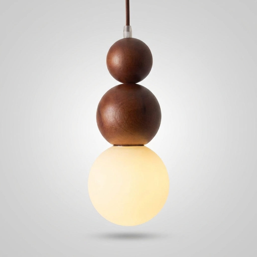 Suspension en Bois et Verre Design Japonais