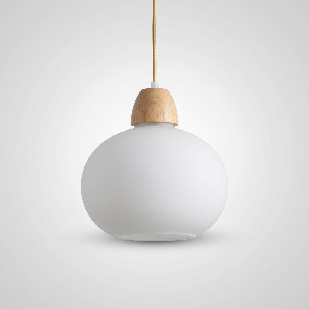 Suspension en Bois et Verre Design Japonais