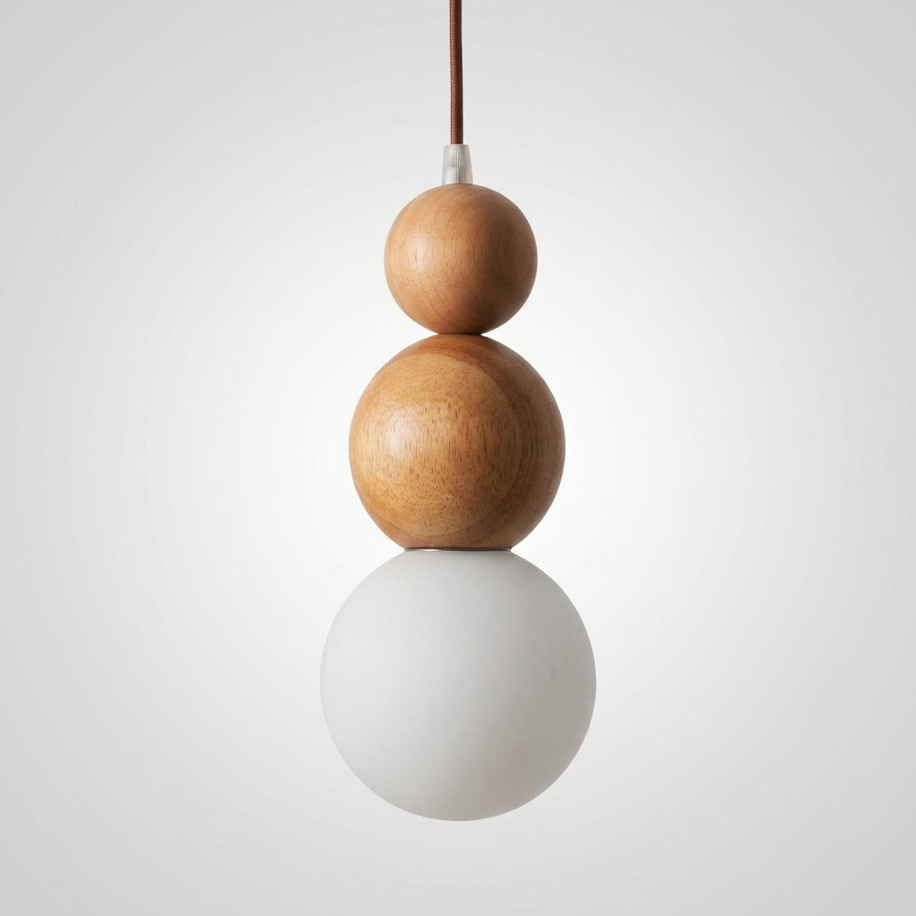 Suspension en Bois et Verre Design Japonais