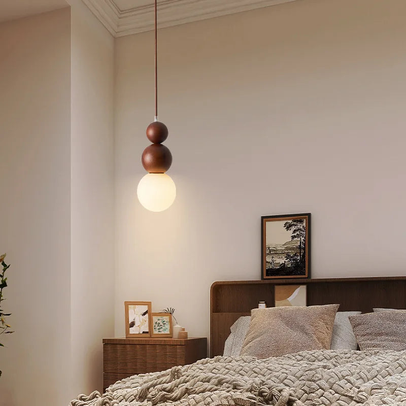 Suspension en Bois et Verre Design Japonais