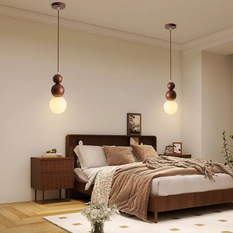 Suspension en Bois et Verre Design Japonais