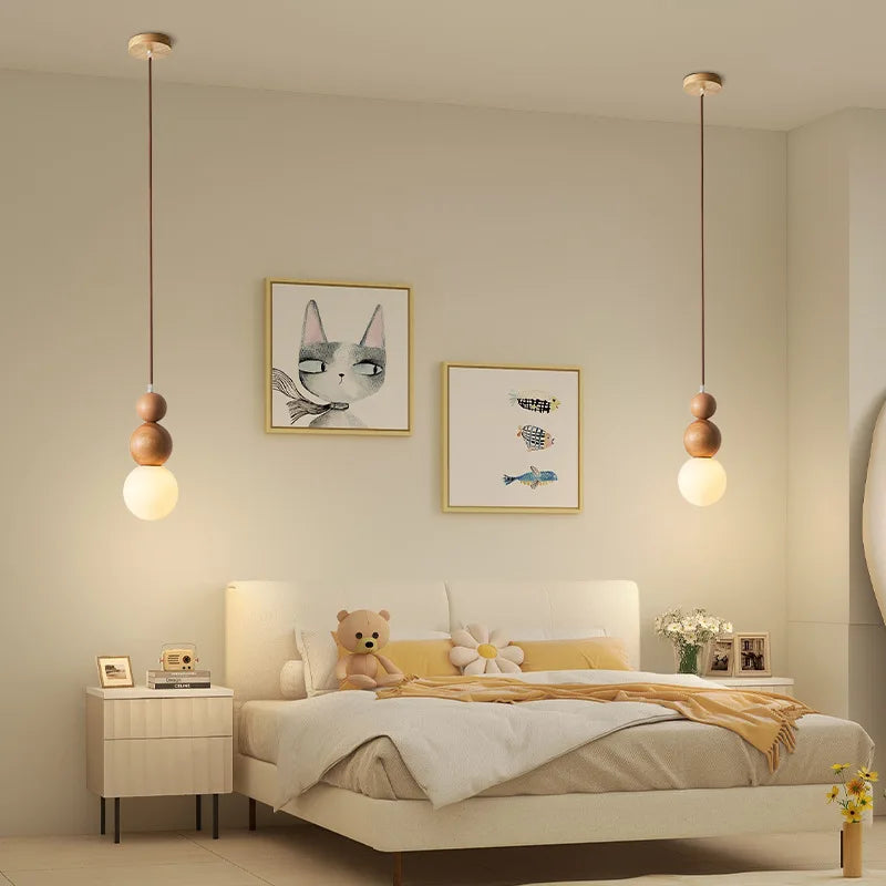 Suspension en Bois et Verre Design Japonais