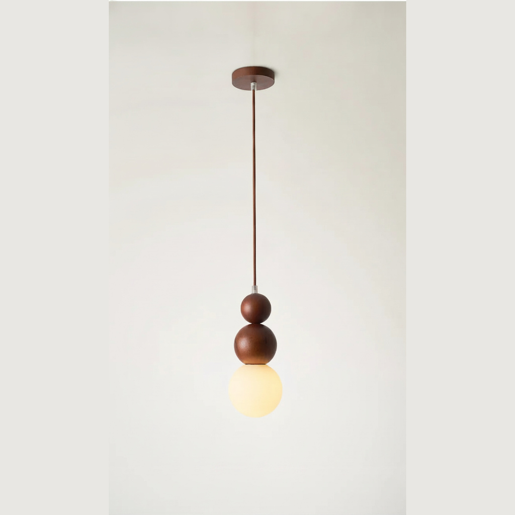 Suspension en Bois et Verre Design Japonais
