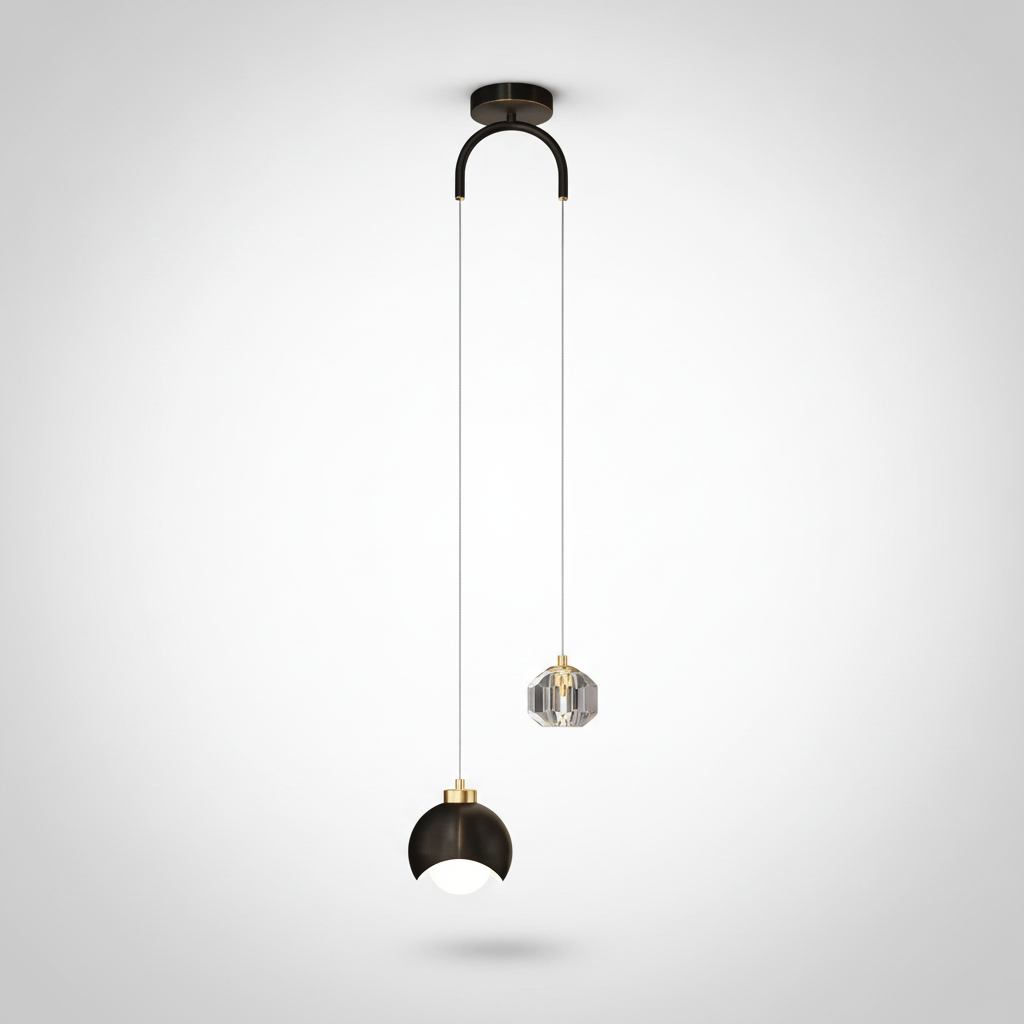 Suspension en Cristal à Ligne Allongée Design Moderne