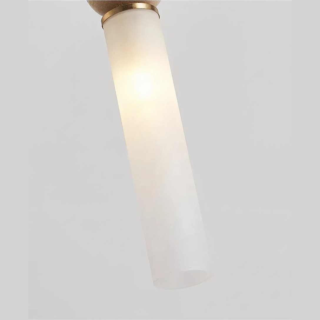 Suspension en Pierre et Verre Design Wabi-Sabi Crème