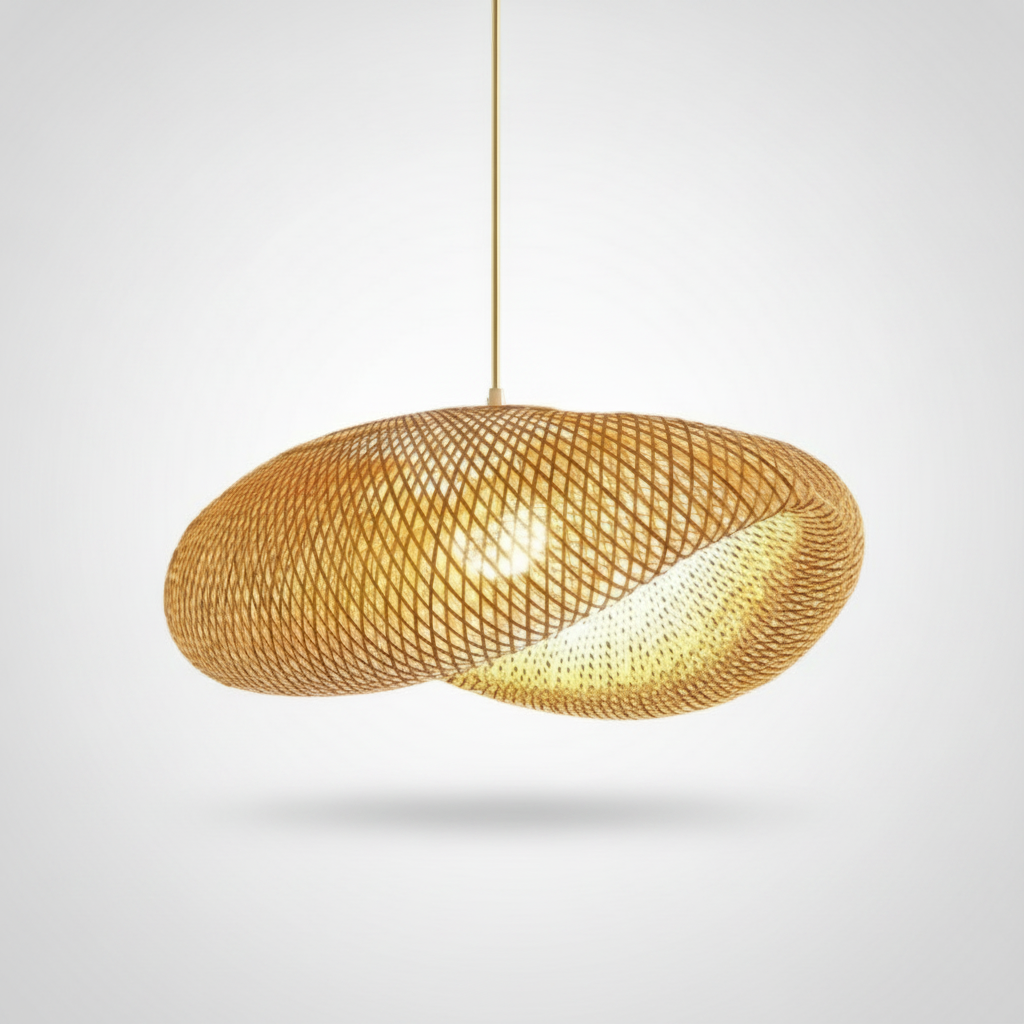 Suspension en Rotin et Bambou Tressé Design Bohème