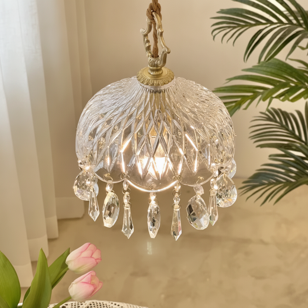 Suspension en Verre Design Rétro Français
