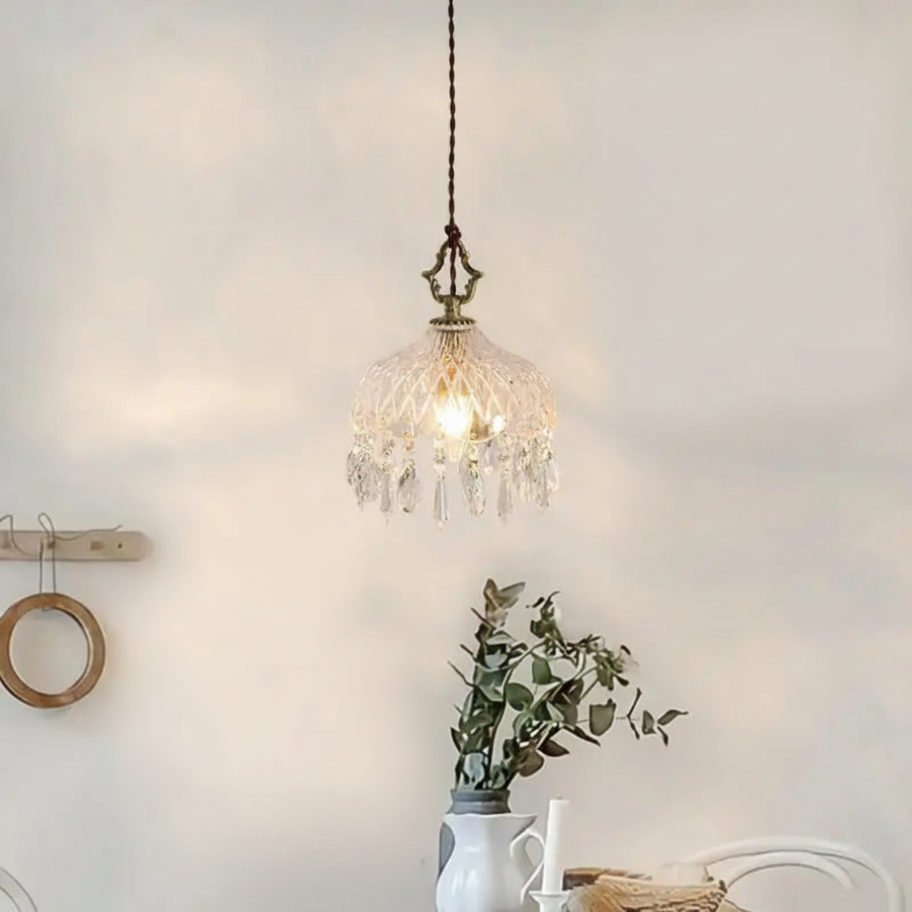 Suspension en Verre Design Rétro Français