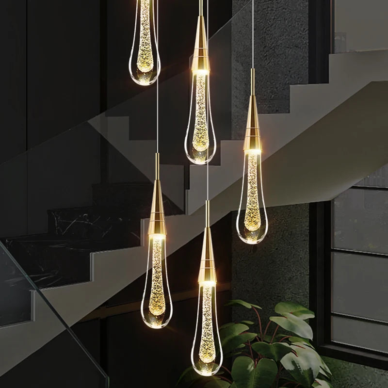 Suspension Goutte en Cristal Design Moderne Image