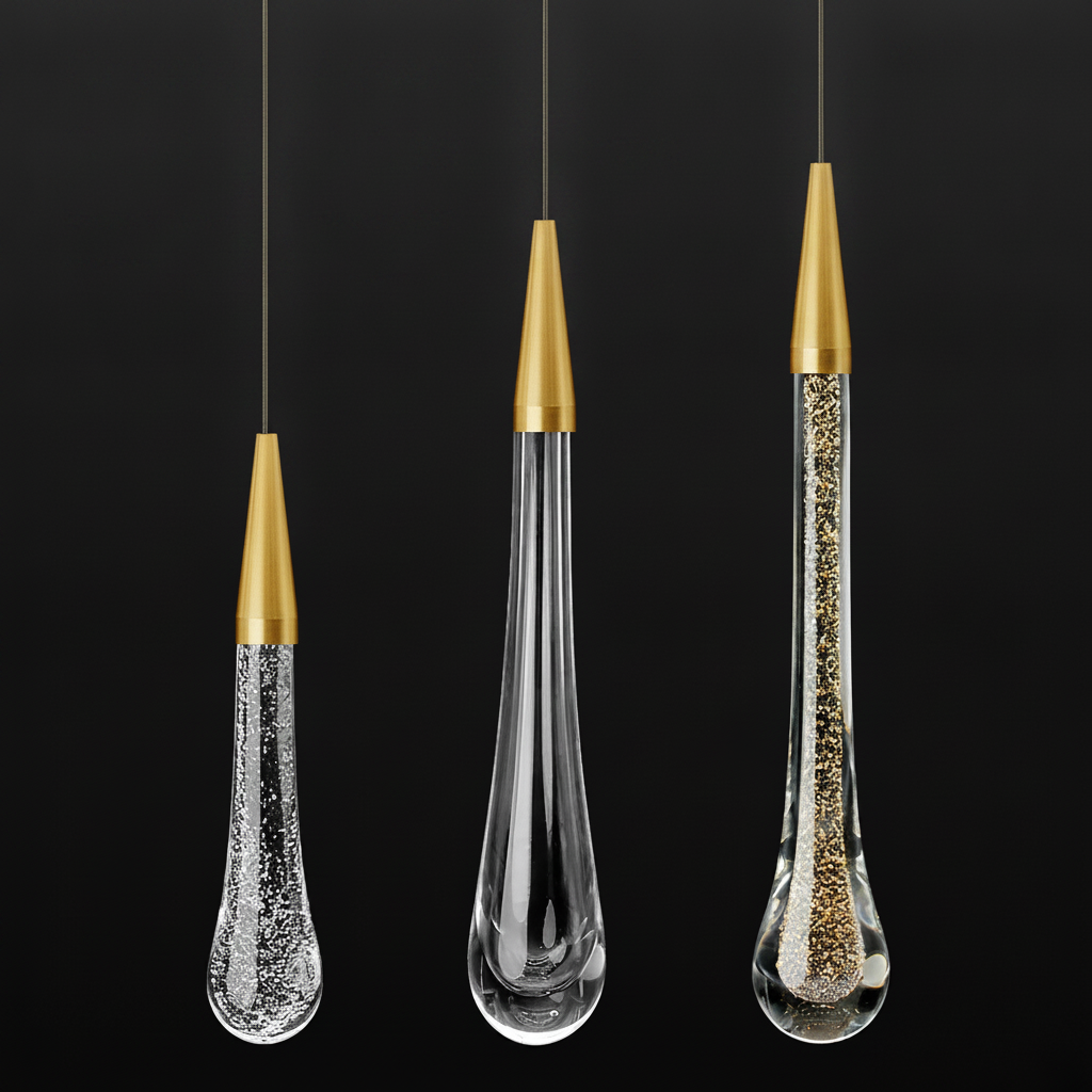 Suspension Goutte en Cristal Design Moderne