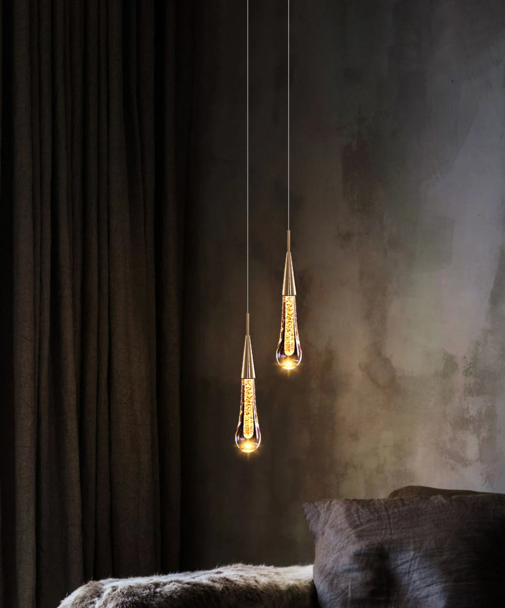 Suspension Goutte en Cristal Design Moderne