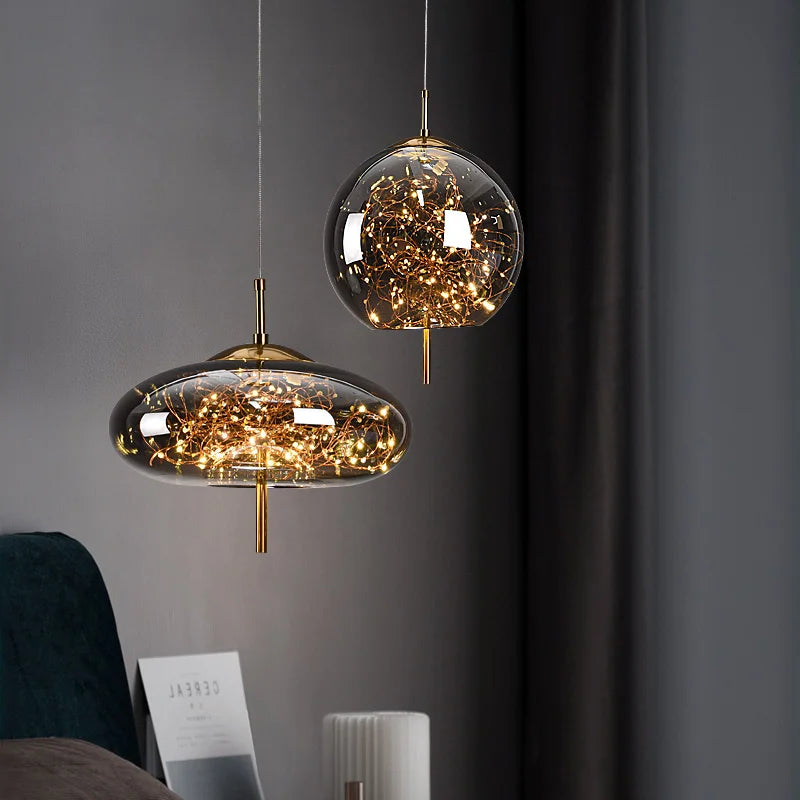 Suspension Lanterne en Verre Dimmable Image