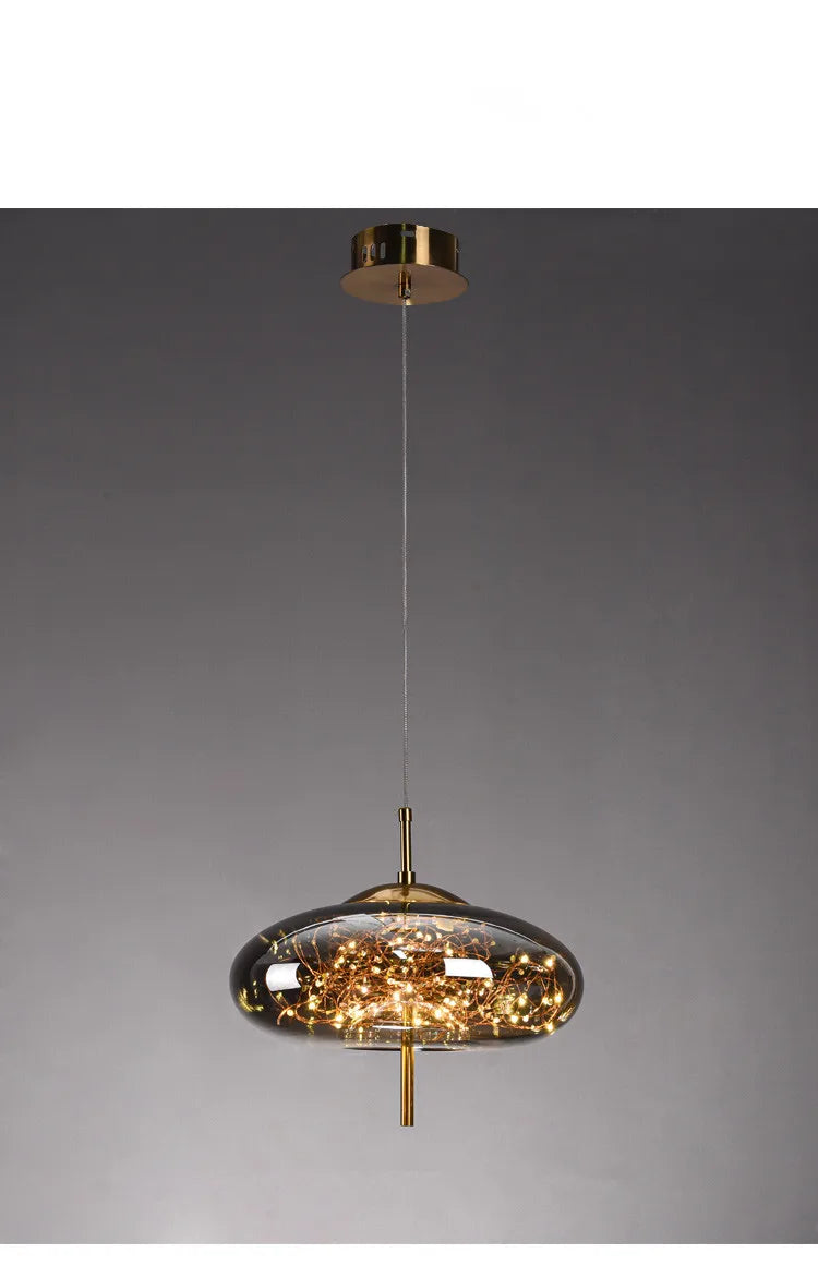 Suspension Lanterne en Verre Dimmable