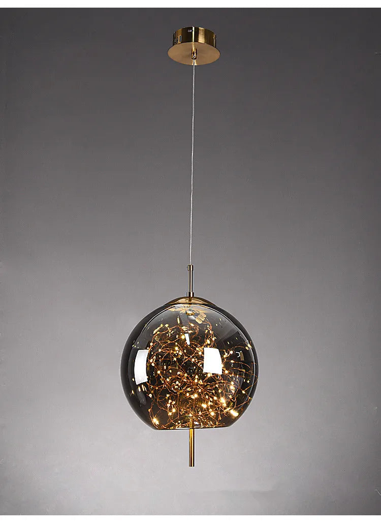 Suspension Lanterne en Verre Dimmable