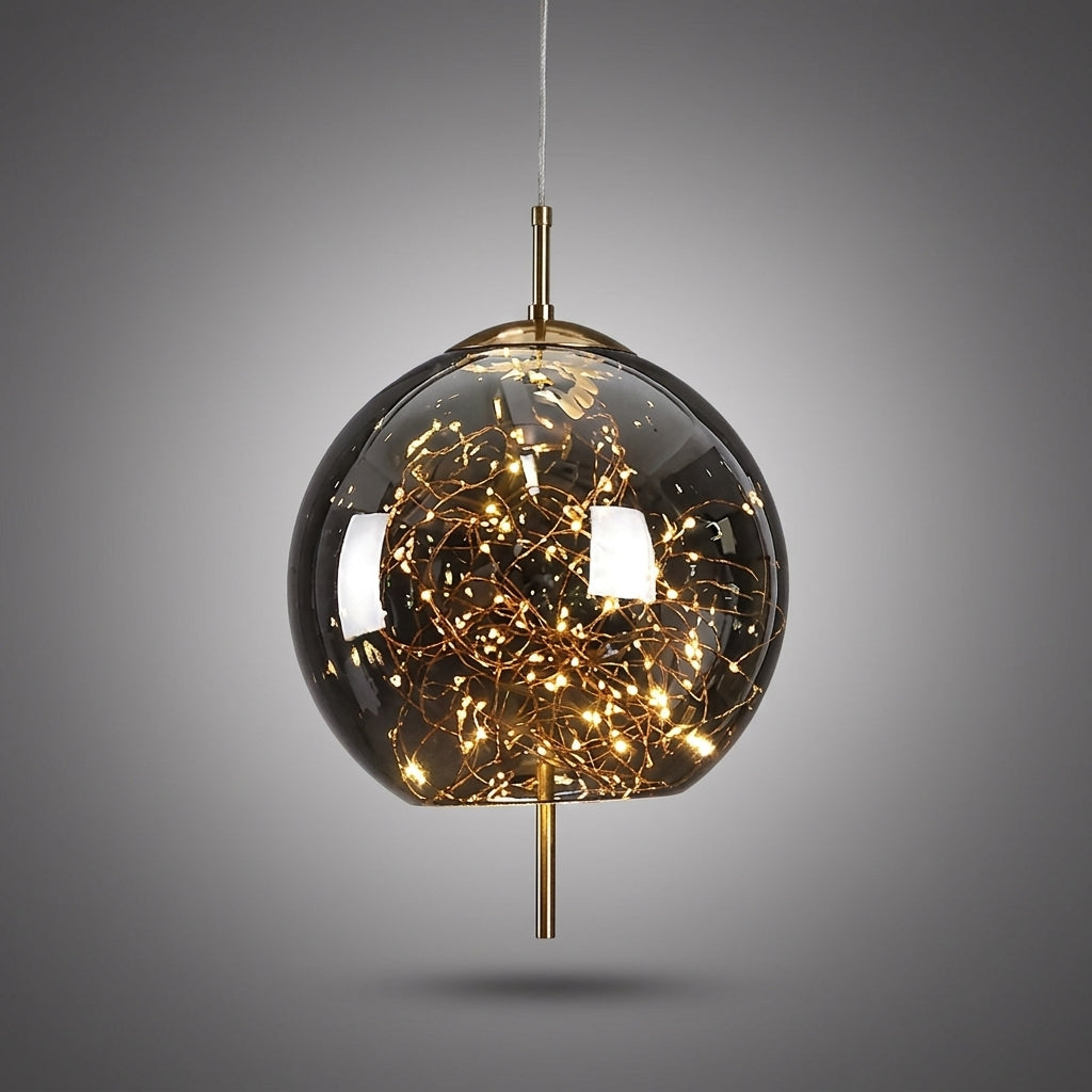 Suspension Lanterne en Verre Dimmable