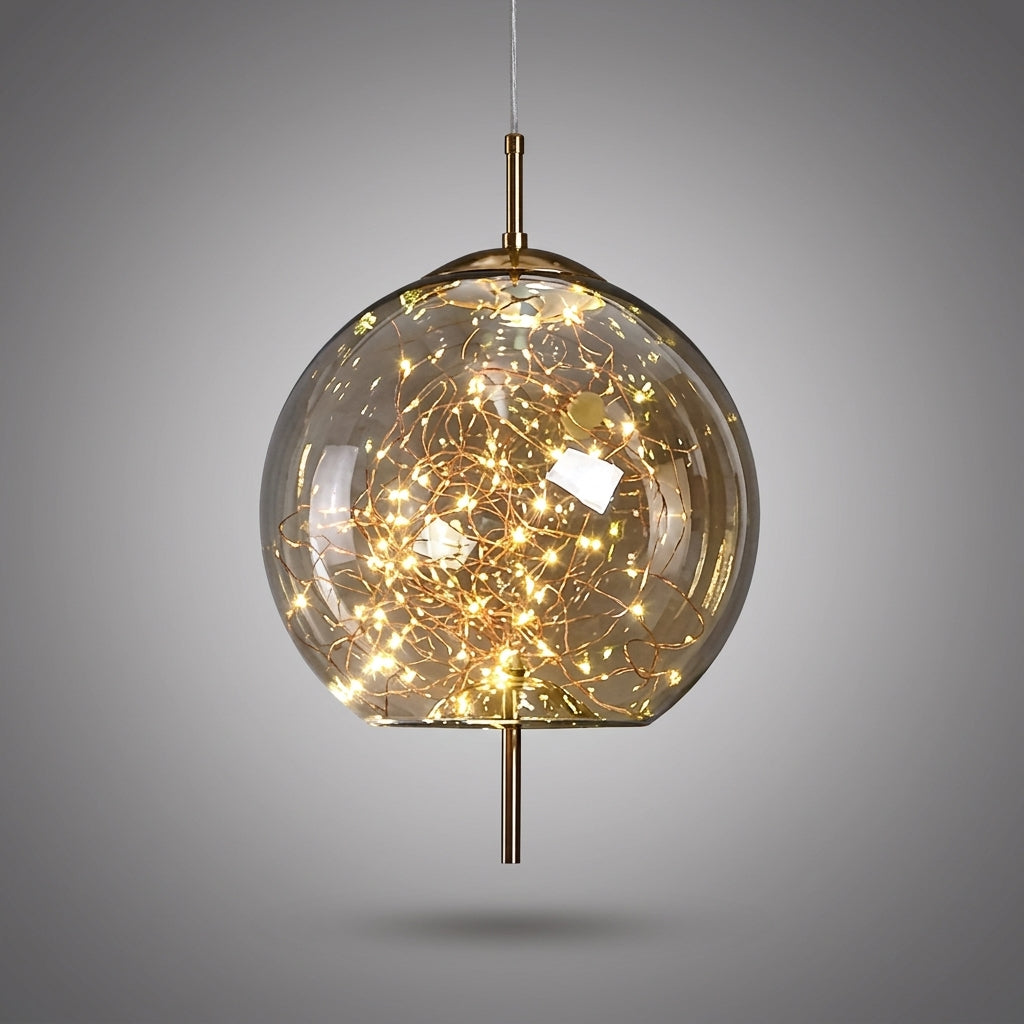 Suspension Lanterne en Verre Dimmable