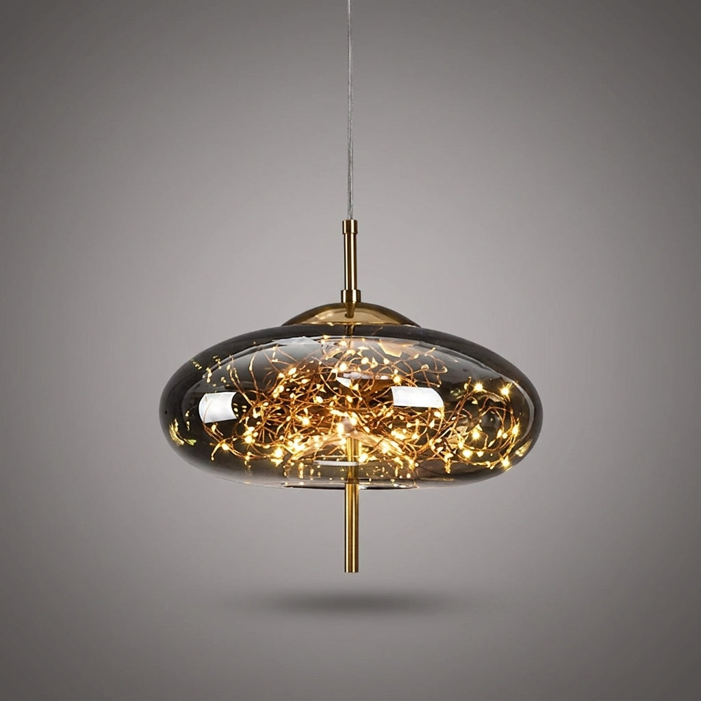Suspension Lanterne en Verre Dimmable