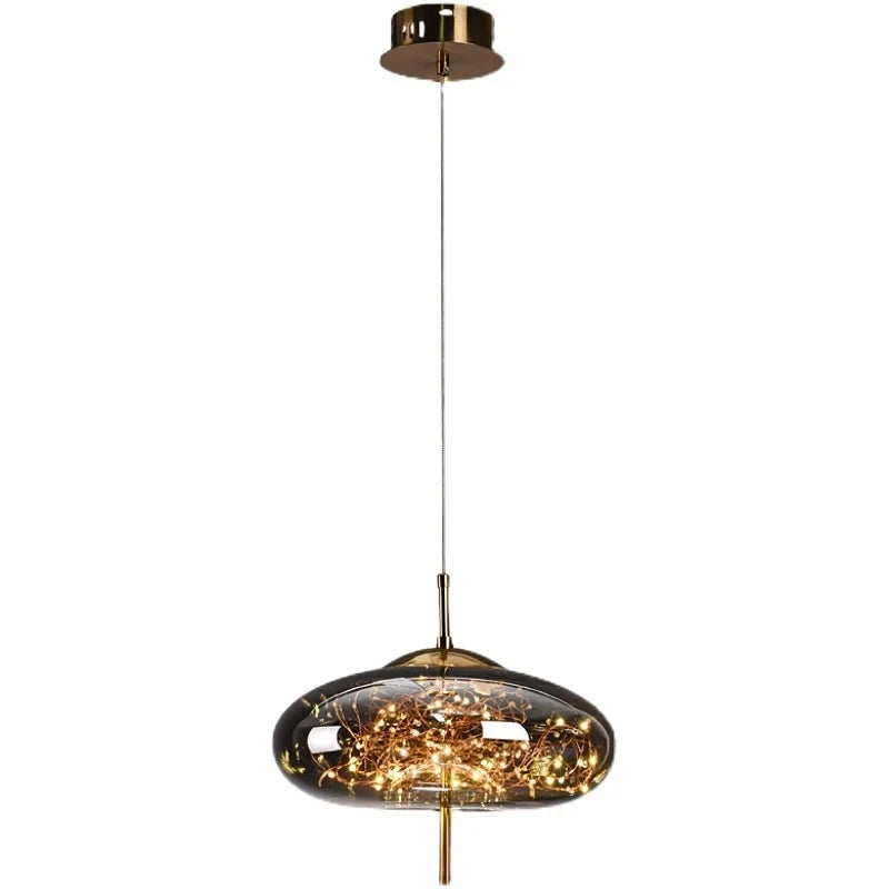 Suspension Lanterne en Verre Dimmable