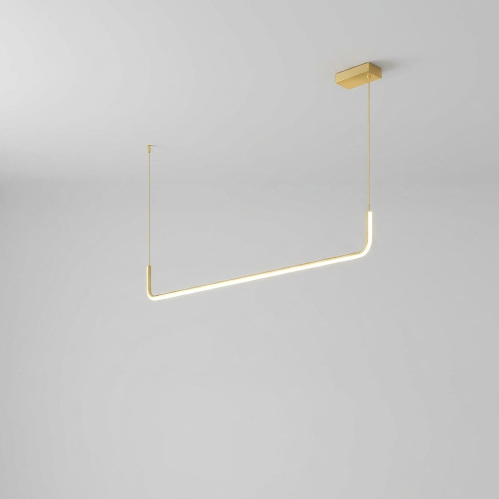 Suspension Linéaire Dorée Design et Moderne