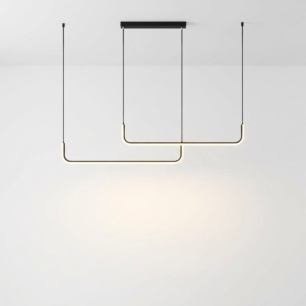 Suspension Linéaire Dorée Design et Moderne