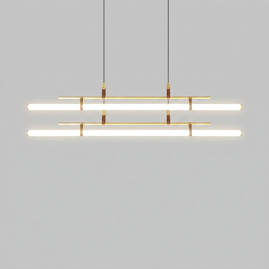 Suspension Linéaire Moderne en Métal et Acrylique