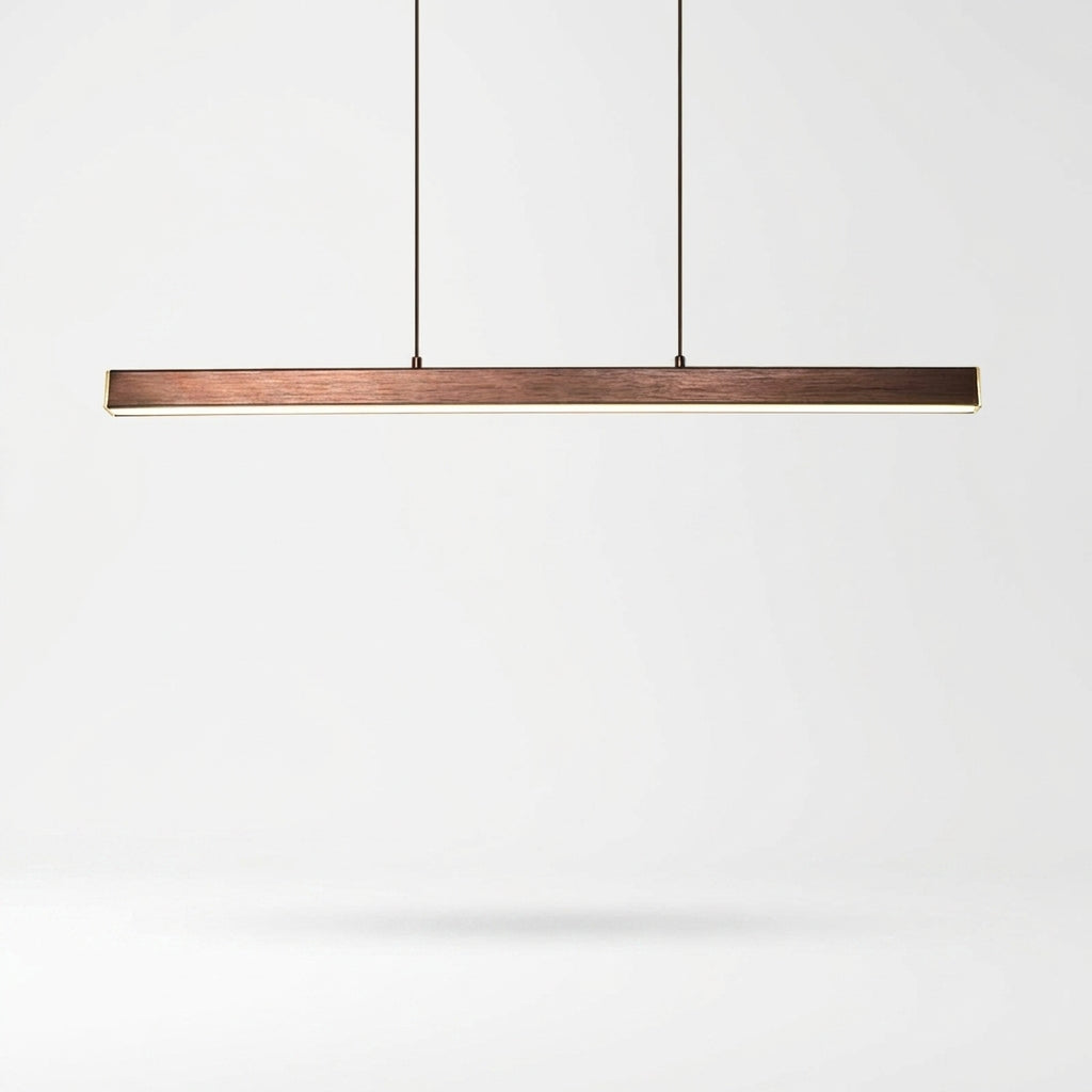 Suspension Linéaire Noire Moderne en Métal et Acrylique