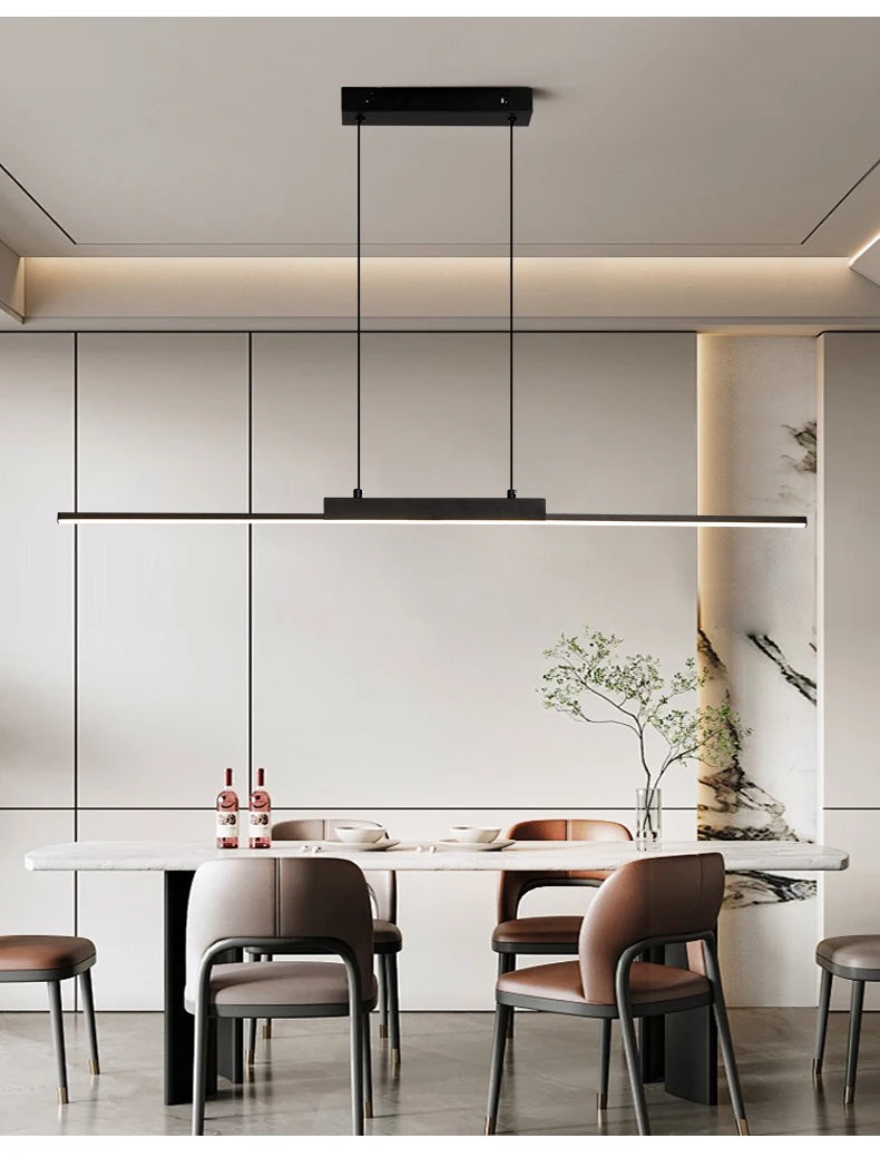 Suspension Linéaire Dorée Design Moderne