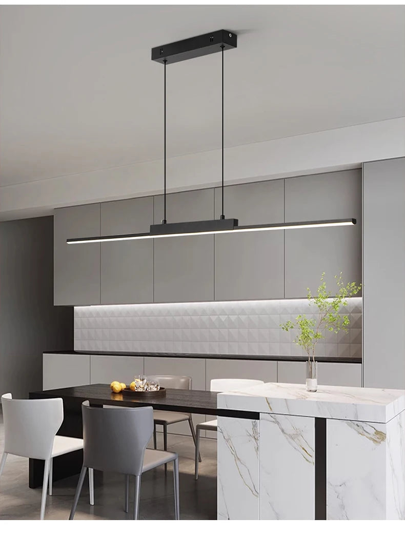 Suspension Linéaire Dorée Design Moderne