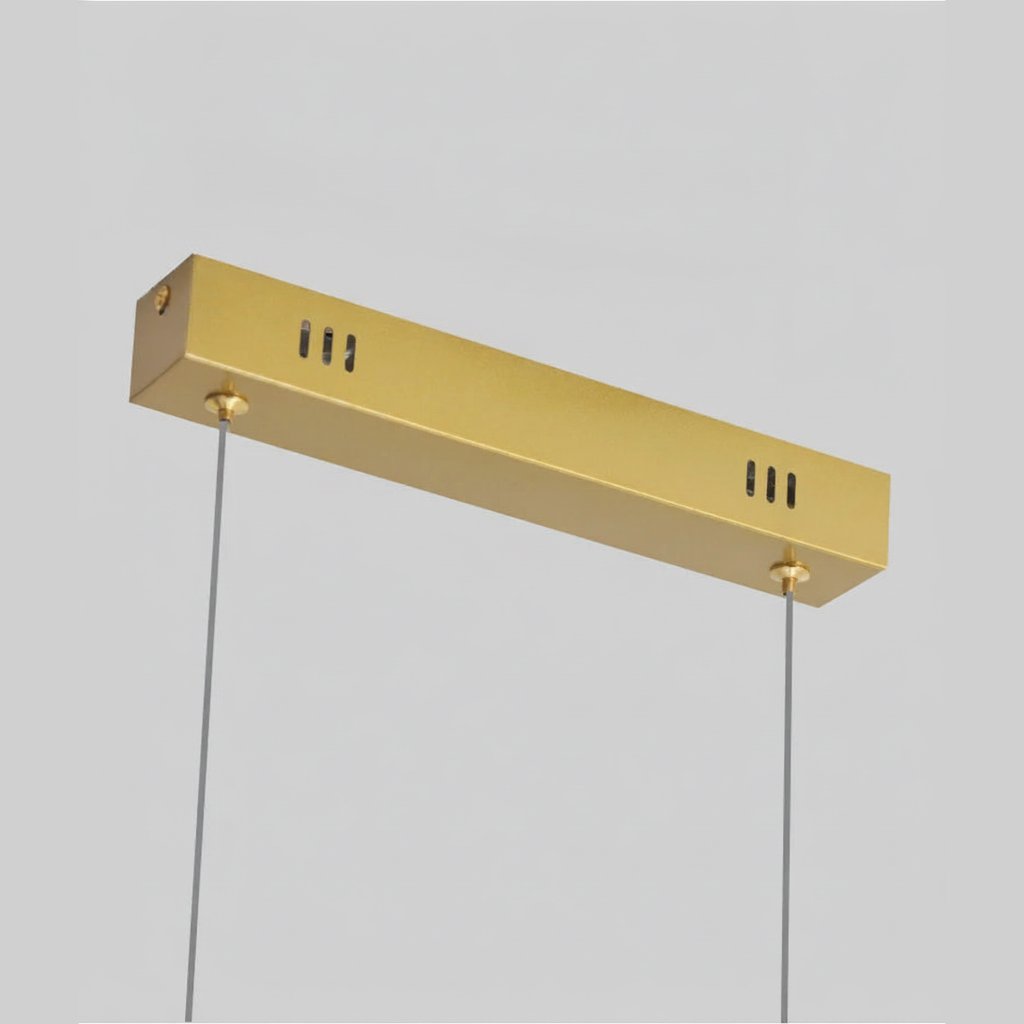 Suspension Linéaire Dorée Design Moderne