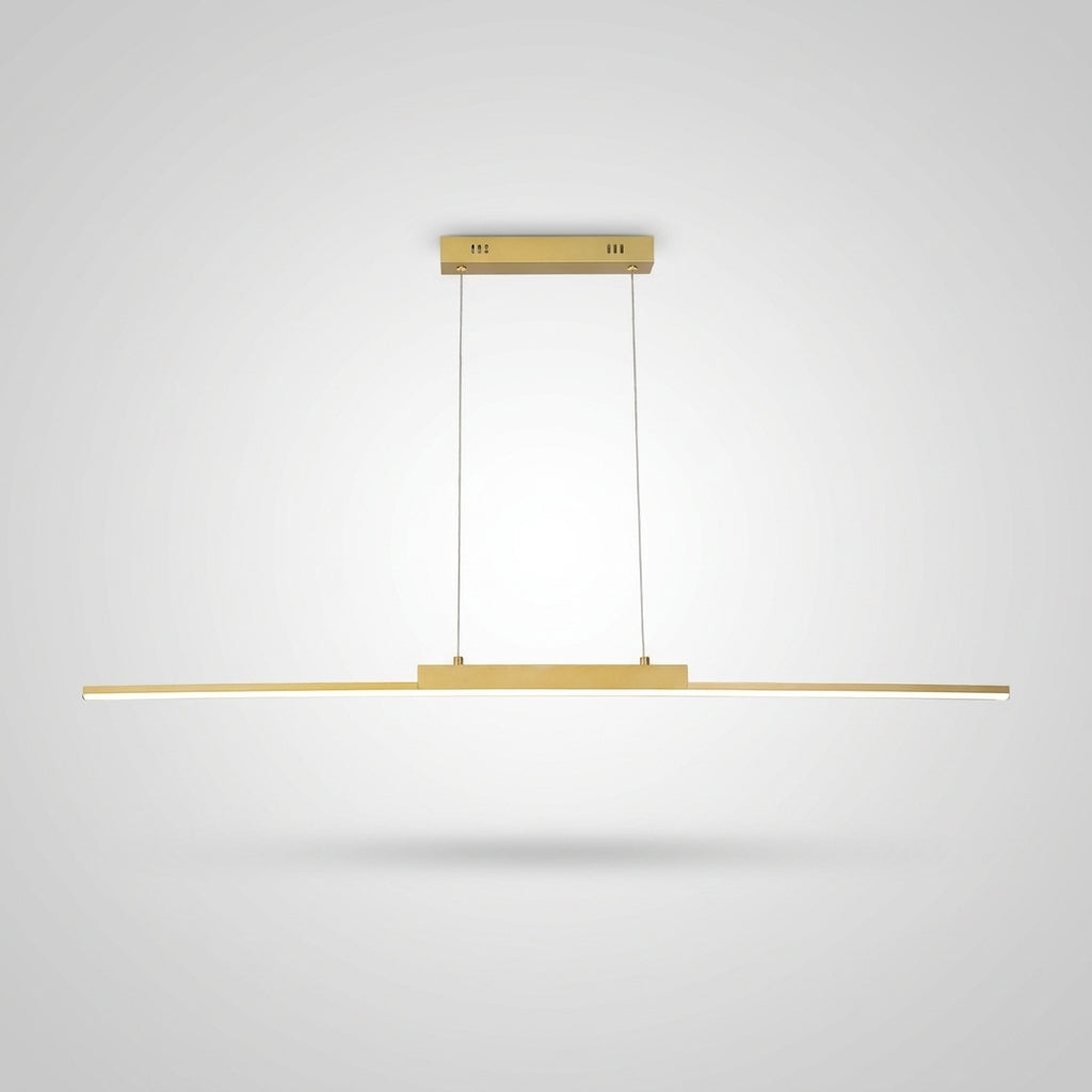 Suspension Linéaire Dorée Design Moderne