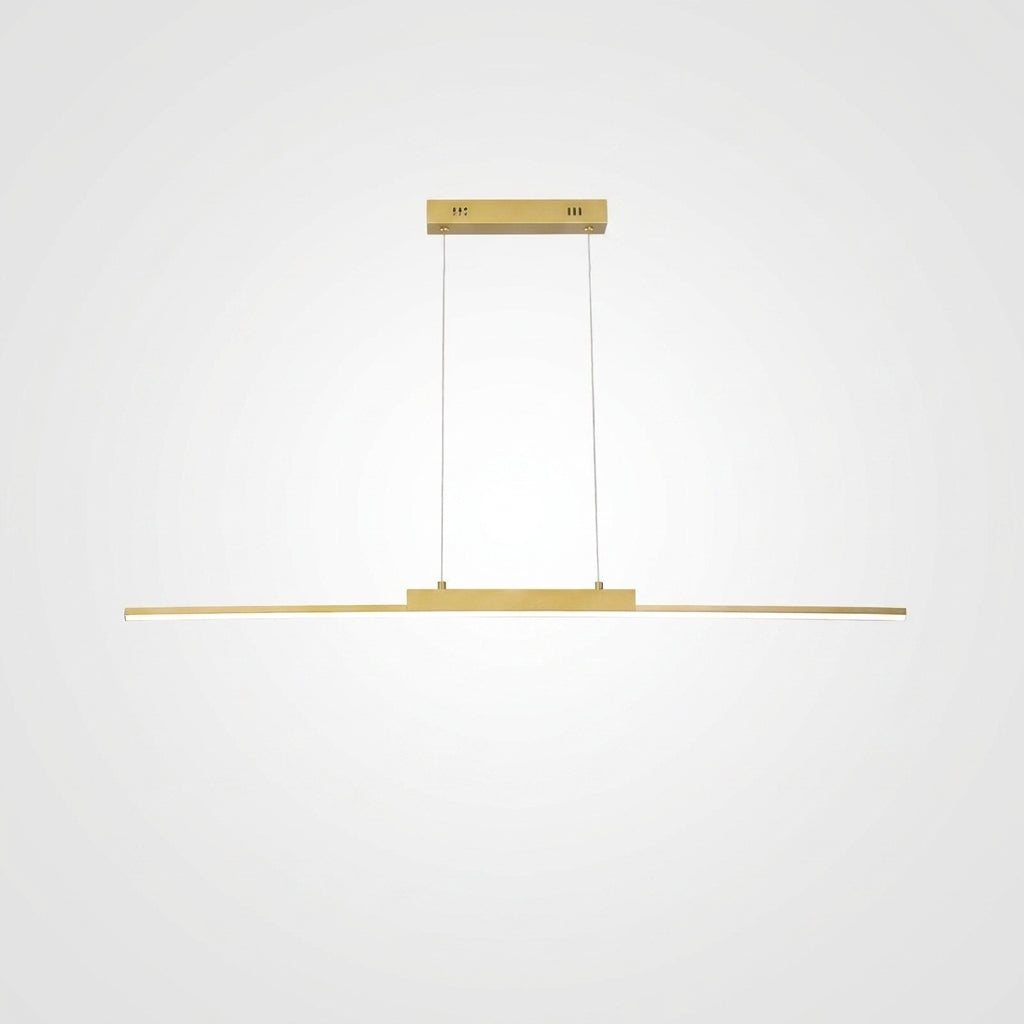 Suspension Linéaire Dorée Design Moderne