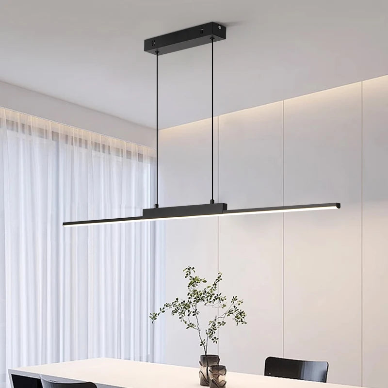 Suspension Linéaire Dorée Design Moderne