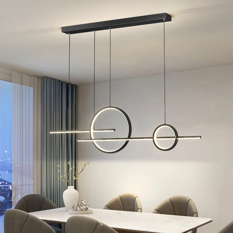 Suspension Linéaire en Aluminium à LED