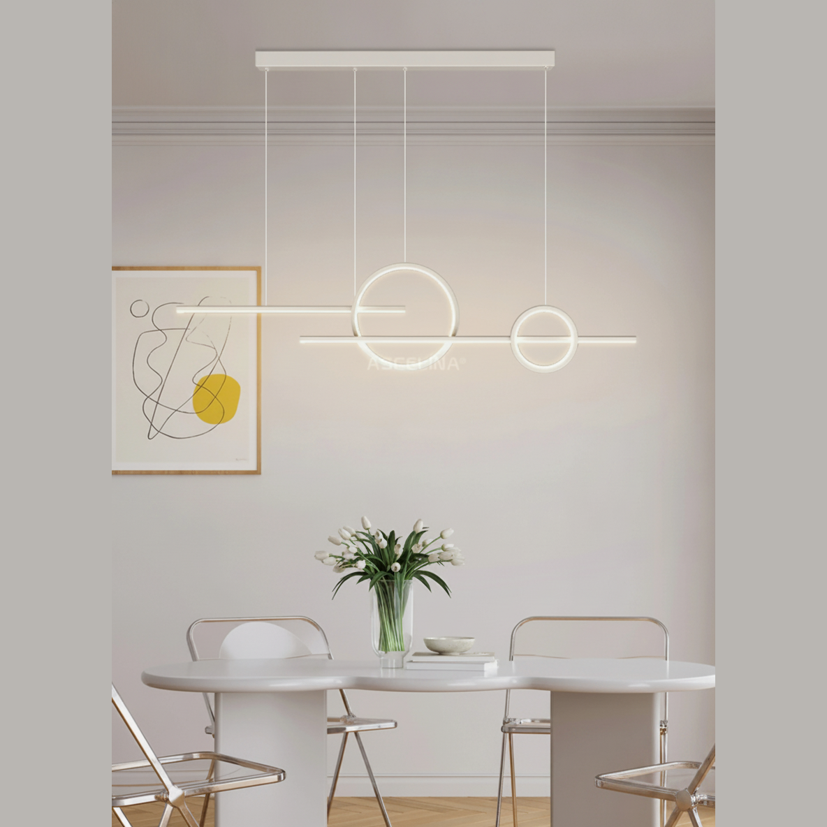 Suspension Linéaire en Aluminium à LED