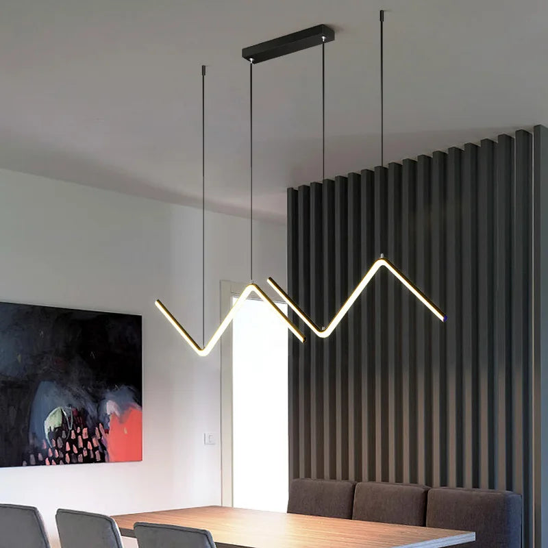 Suspension Linéaire en Aluminium à LED