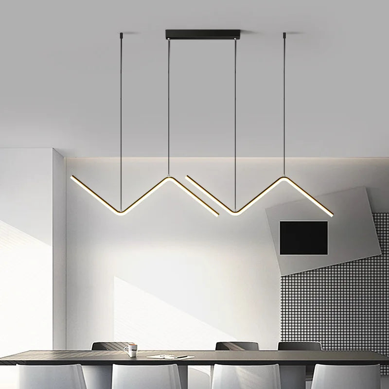 Suspension Linéaire en Aluminium à LED