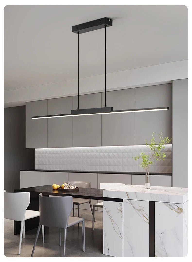 Suspension Linéaire en Aluminium à LED