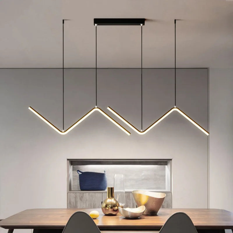 Suspension Linéaire en Aluminium à LED