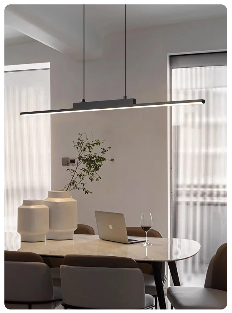 Suspension Linéaire en Aluminium à LED