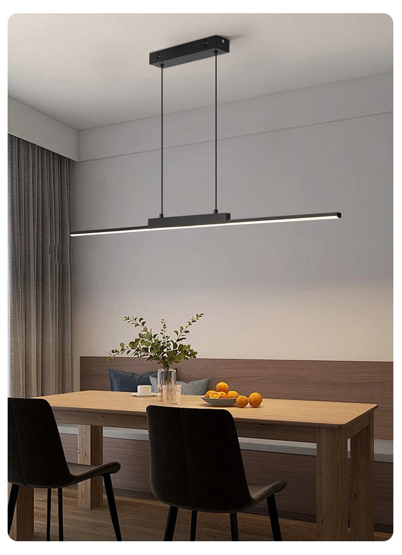Suspension Linéaire en Aluminium à LED